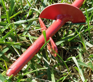 auger on grass